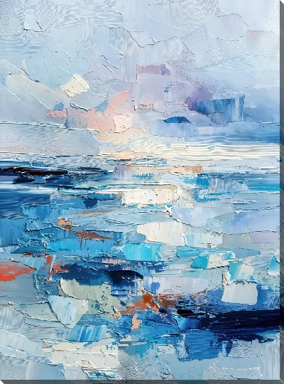 Картина маслом Абстракция синего №38