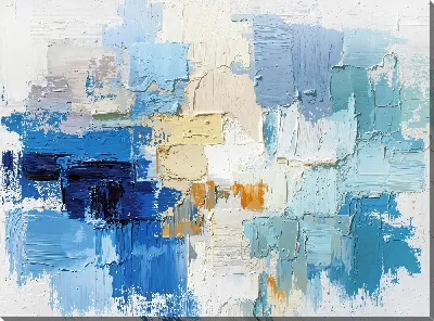 Картина маслом Абстракция синего №39