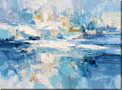 Картина маслом Абстракция синего №40