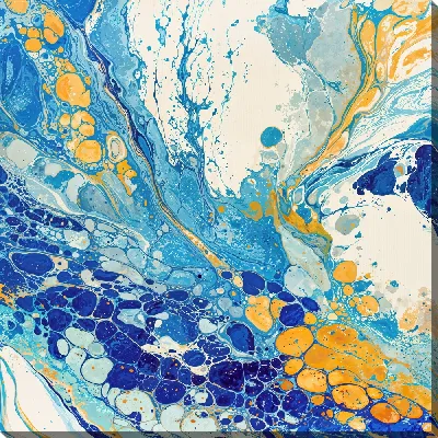 Картина маслом Абстракция синего №70