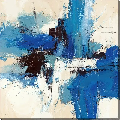 Картина маслом Абстракция синего №72
