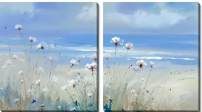 Модульная картина Отвлеченность на побережье