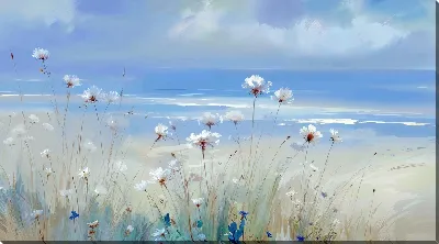 Картина маслом Отвлеченность на побережье