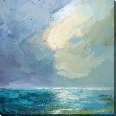 Картина маслом Отвлеченность на море
