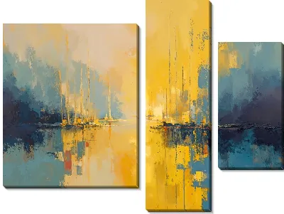 Модульная картина Абстракция закат пейзаж