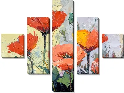 Модульная картина Цветочный бум №5