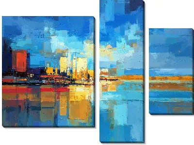 Модульная картина Абстракция пейзажа №300