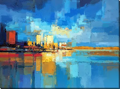 Картина маслом Абстракция пейзажа №300