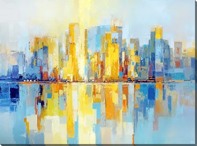 Картина маслом Абстракция пейзажа №304