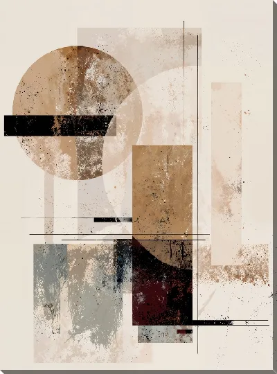 Картина маслом Бежевая абстракция №6