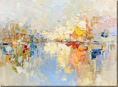 Картина маслом Бежевая абстракция №11