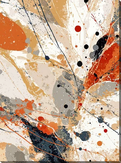 Картина маслом Бежевая абстракция №16