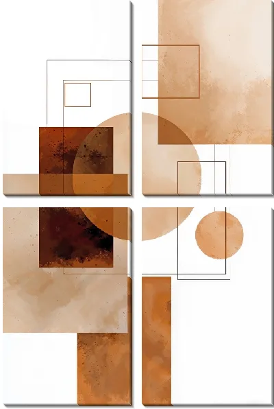 Модульная картина Бежевая абстракция №18