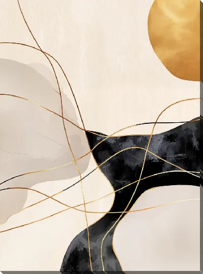 Картина маслом Бежевая абстракция №26