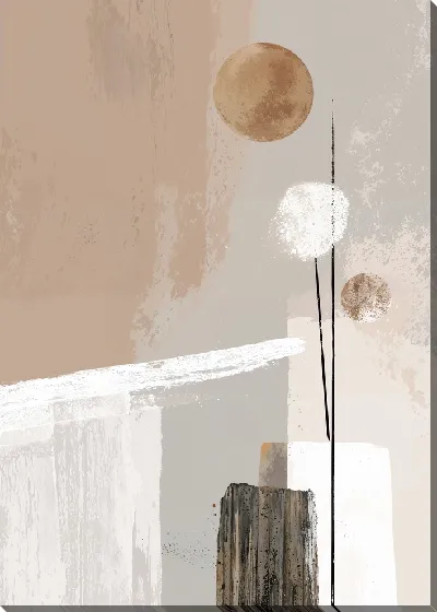 Картина маслом Бежевая абстракция №29