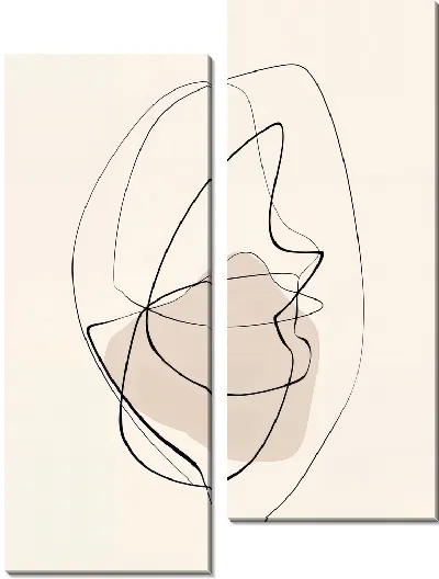 Модульная картина Бежевая абстракция №31