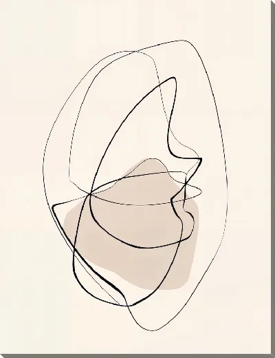 Картина маслом Бежевая абстракция №31