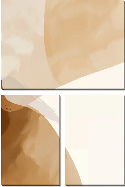 Модульная картина Бежевая абстракция №36