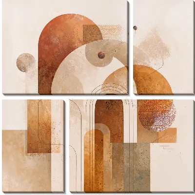 Модульная картина Бежевая абстракция №37