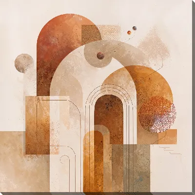 Картина маслом Бежевая абстракция №37