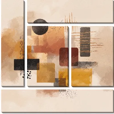 Модульная картина Бежевая абстракция №38