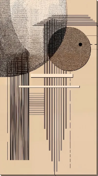 Картина маслом Бежевая абстракция №48