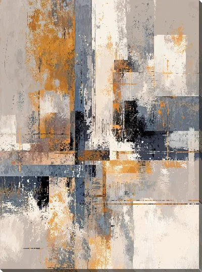 Картина маслом Бежевая абстракция №51