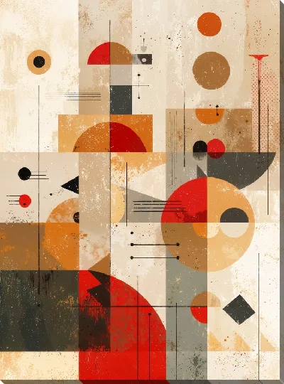 Картина маслом Бежевая абстракция №52