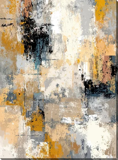 Картина маслом Бежевая абстракция №53
