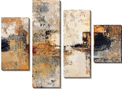 Модульная картина Бежевая абстракция №58