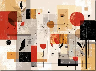 Картина маслом Бежевая абстракция №66