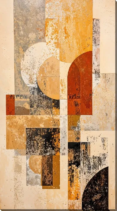 Картина маслом Бежевая абстракция №70