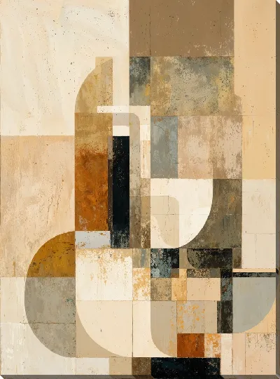 Картина маслом Бежевая абстракция №71