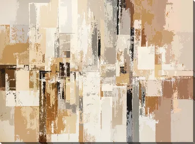 Картина маслом Бежевая абстракция №73