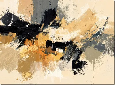 Картина маслом Бежевая абстракция №80