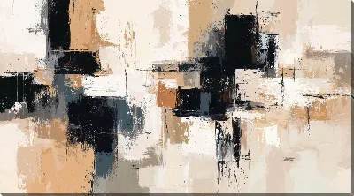 Картина маслом Бежевая абстракция №82