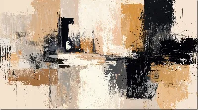 Картина маслом Бежевая абстракция №83