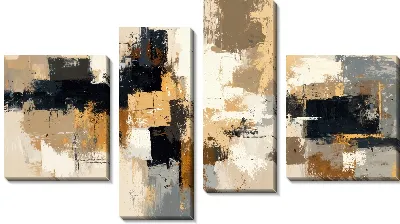 Модульная картина Бежевая абстракция №84