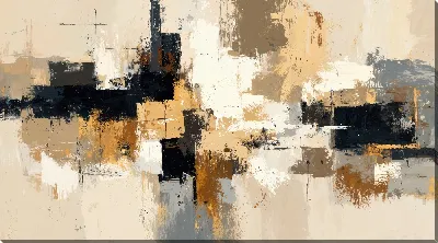 Картина маслом Бежевая абстракция №84