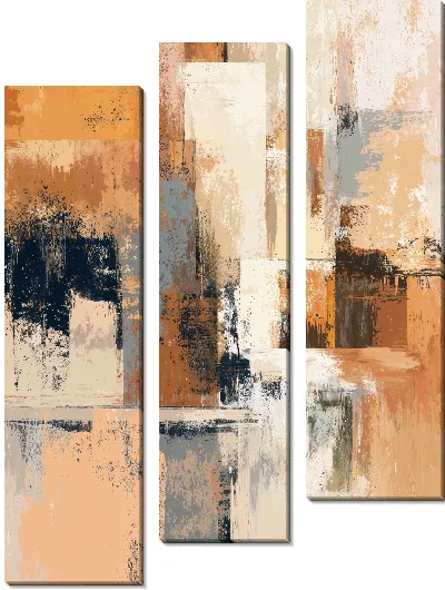 Модульная картина Бежевая абстракция №85