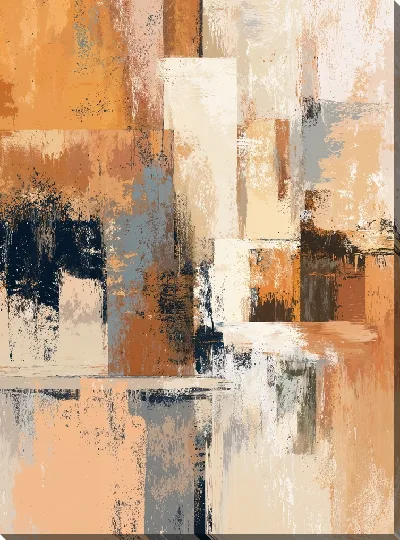 Картина маслом Бежевая абстракция №85