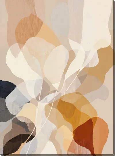 Картина маслом Бежевая абстракция №86