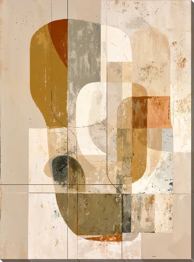 Картина маслом Бежевая абстракция №87