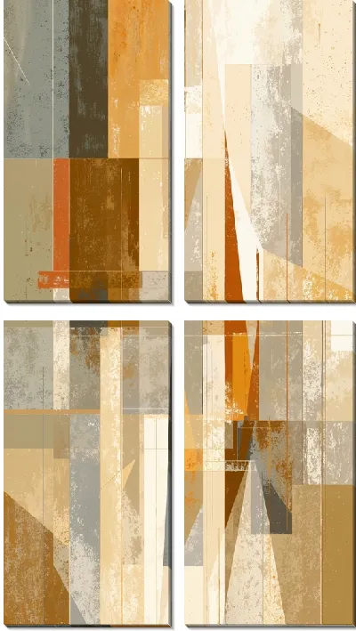 Модульная картина Бежевая абстракция №89