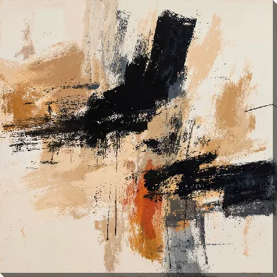 Картина маслом Бежевая абстракция №90