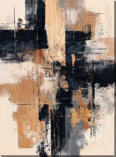 Картина маслом Бежевая абстракция №91