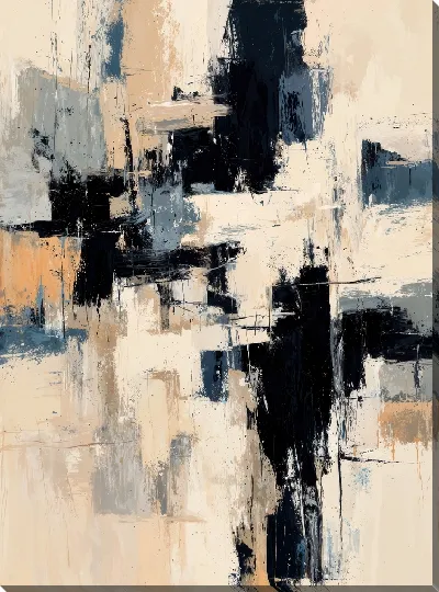 Картина маслом Бежевая абстракция №92