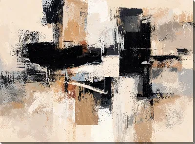 Картина маслом Бежевая абстракция №97