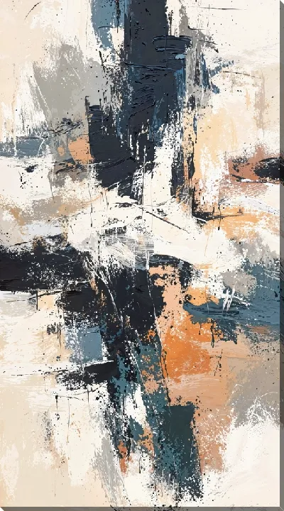 Картина маслом Бежевая абстракция №100