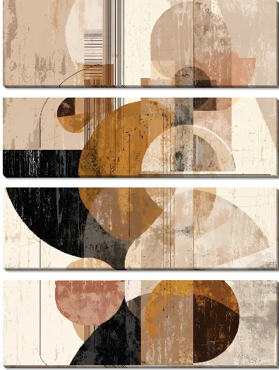 Модульная картина Бежевая абстракция №105